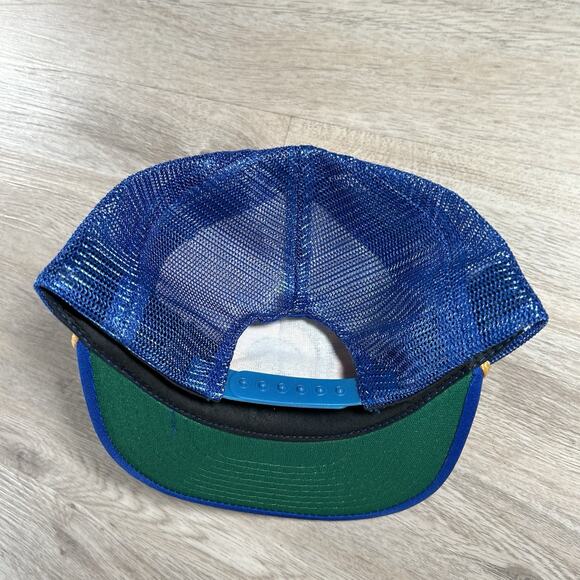 Vintage 1980s Los Angeles Rams Hat Snapback NFL Football Blue Yelow Trucker Cap - Picture 6 of 8